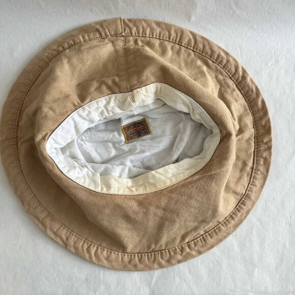 SCALA Lanikai tan and cream wide brim cotton bucket hat - Picture 3 of 5